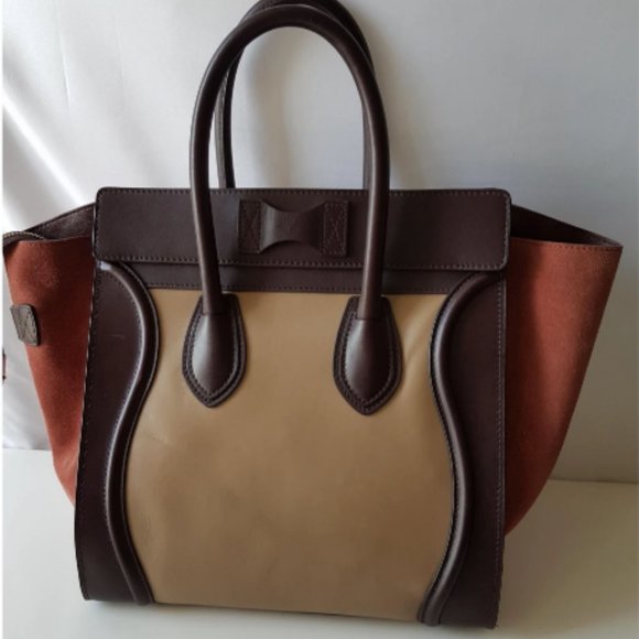 *SOLD* Céline Mini Luggage Tri-color Handbag - Picture 2 of 8